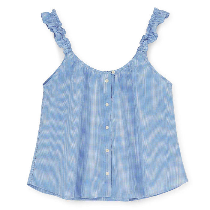 Frill Top Check, Mix Blue