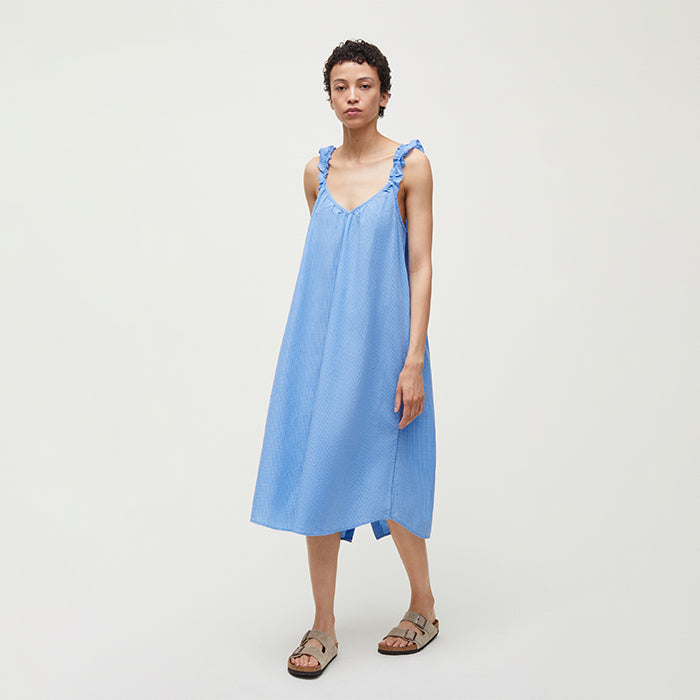 Susanna Dress Check, Mix Blue