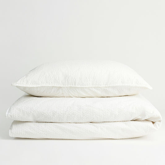 Sengetøj Seersucker | White