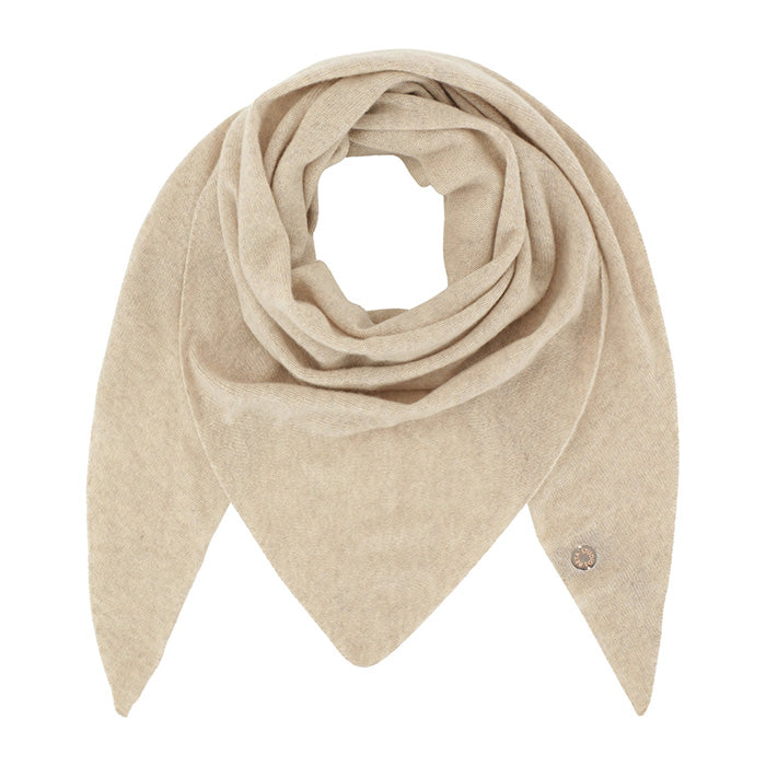 Triangle Cashmere Scarf, Sand Melange