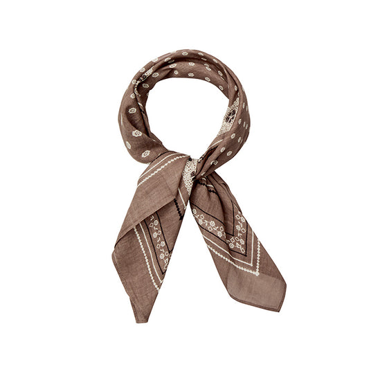 Mønstret tørklæde | Brun