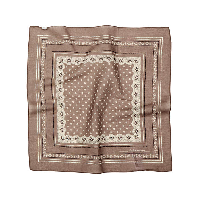 Mønstret tørklæde | Brun