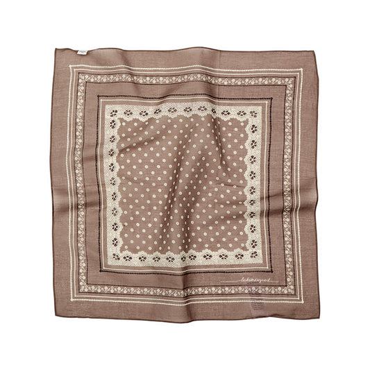 Mønstret tørklæde | Brun