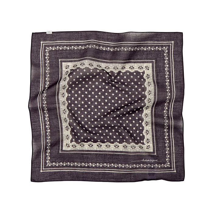 Mønstret tørklæde | Sort