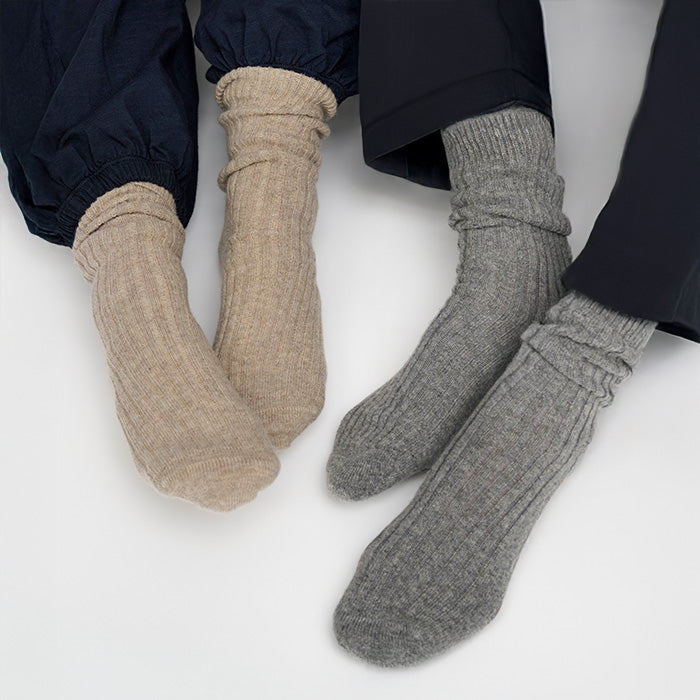 Cozy rib sokker | Grey Melange