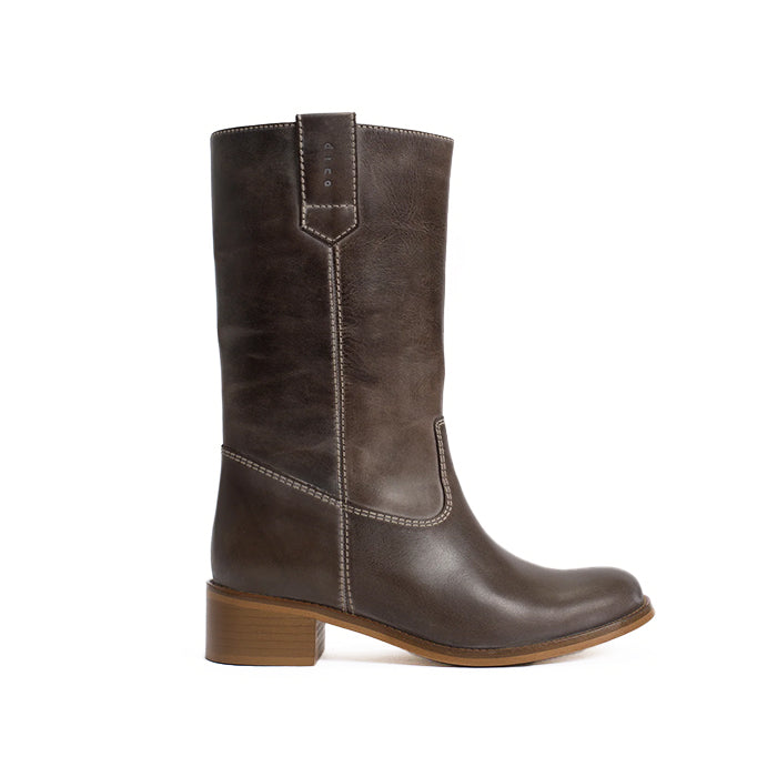Julia Gaucho støvle | Dark Brown