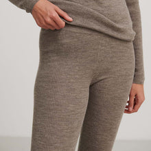 Indlæs billede til gallerivisning Ribbet leggings, Beige melange
