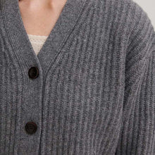 Indlæs billede til gallerivisning Lambswool Cardigan, Charcoal
