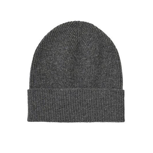 Lambswool beanie, Charcoal