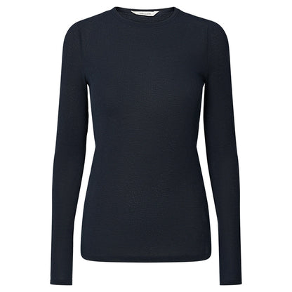 Thyra Wool Top | Midnight Blue