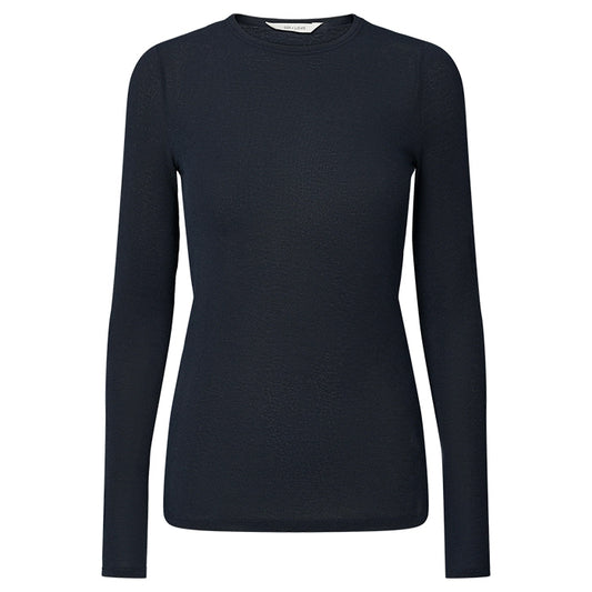 Thyra Wool Top | Midnight Blue