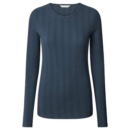 Thyra Cotton Drop Needle | Denim Blue