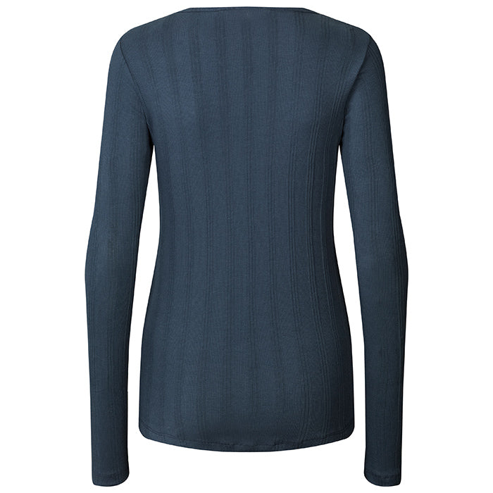 Thyra Cotton Drop Needle | Denim Blue
