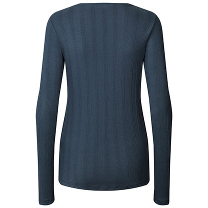 Thyra Cotton Drop Needle | Denim Blue