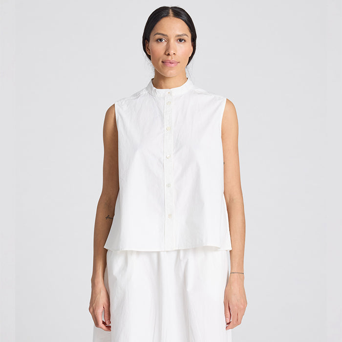 Elisa Poplin top | Hvid