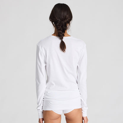Ida Cotton Henley Tee | Hvid