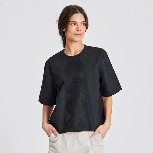 Signe Twill bluse | Sort