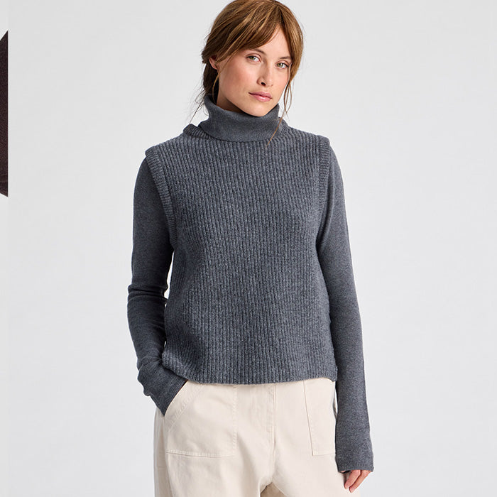 Hedvig uldvest | Grafitti Grey