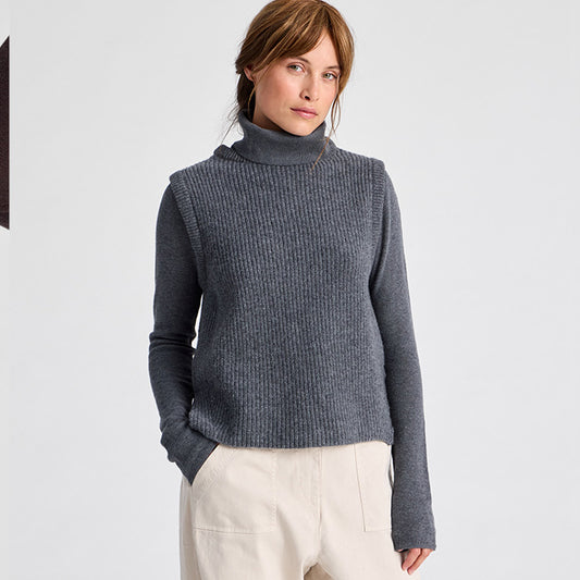 Hedvig uldvest | Grafitti Grey