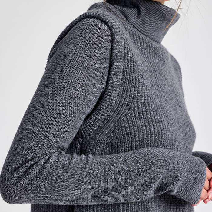 Hedvig uldvest | Grafitti Grey