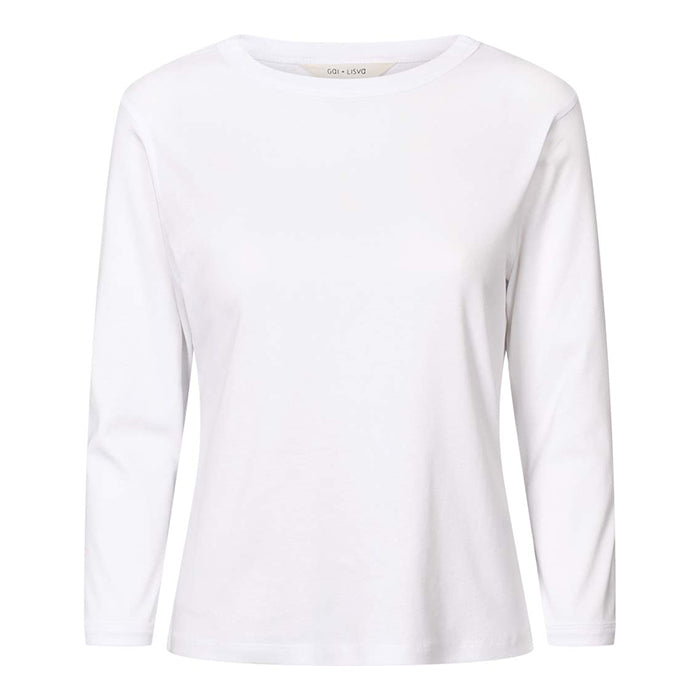 Sascha 3/4 Sleeve Cotton Top | Hvid