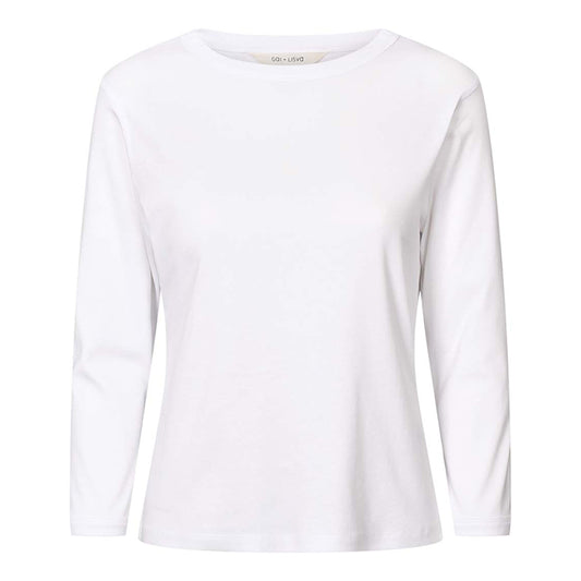 Sascha 3/4 Sleeve Cotton Top | Hvid