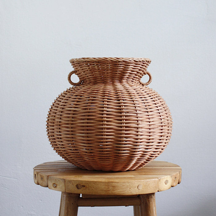 Flettet rund vase | Rattan