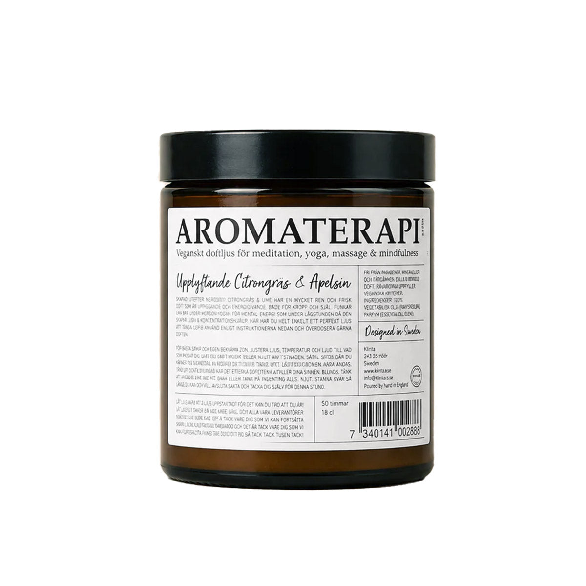 Aromaterapi duftlys | Citrongræs & Appelsin