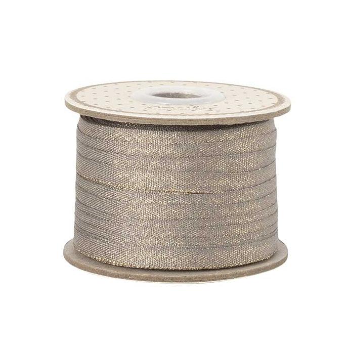 Gavebånd 25 m, Dark Stone/Guld