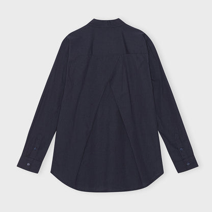 Gaia poplin skjorte, Dark Navy