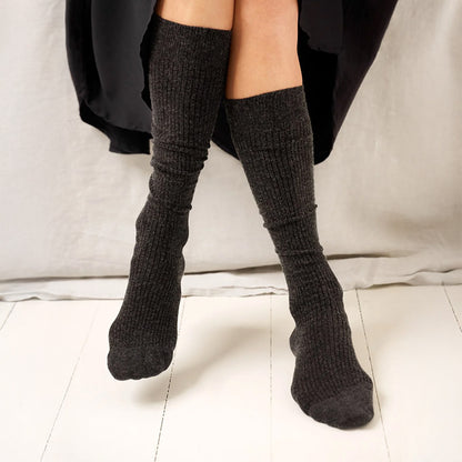 Woollie strømper | Charcoal Melange