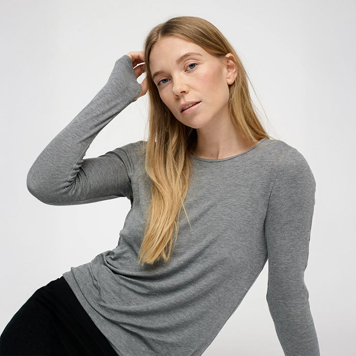 Evermore bluse | Grey Melange