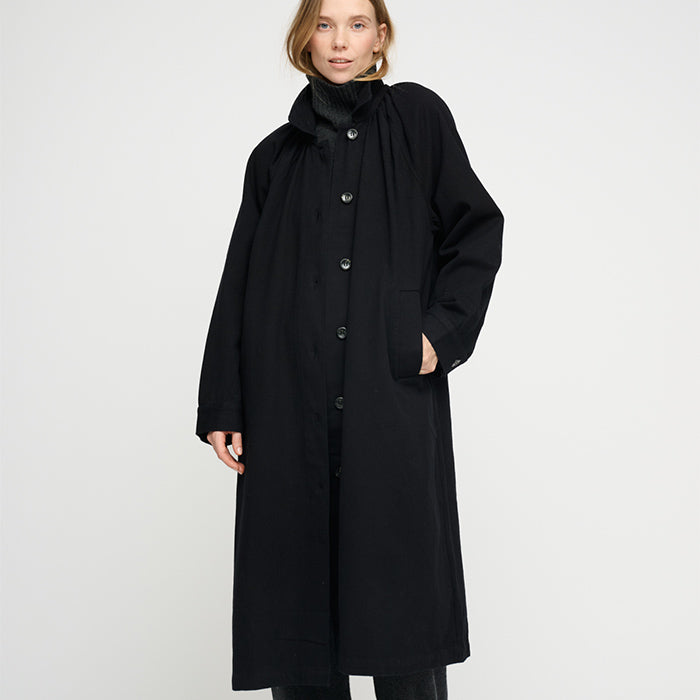 Eloise canvas frakke | Sort