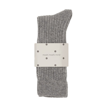 Cozy rib sokker | Grey Melange