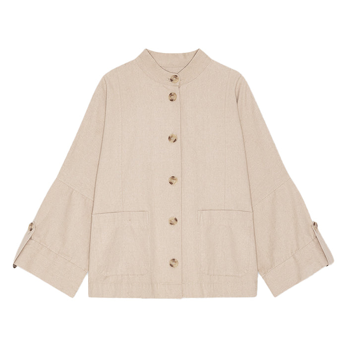 Bloom canvas jakke | Pure Beige