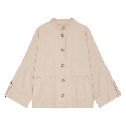 Bloom canvas jakke | Pure Beige