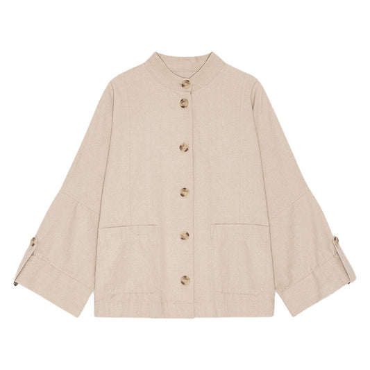 Bloom canvas jakke | Pure Beige