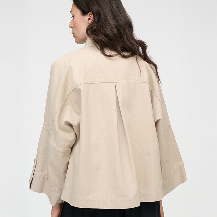 Bloom canvas jakke | Pure Beige