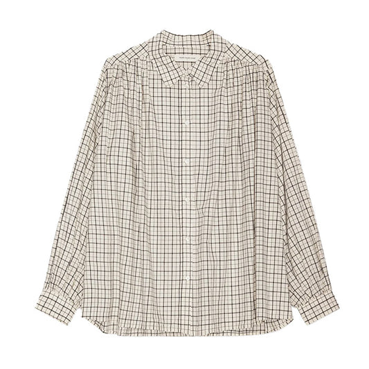 Glow Shirt Check | Ecru/Moonless Night
