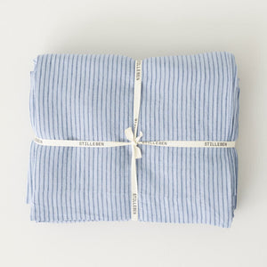 Stribet Top Sheet 240x260, Celestial Blue/Navy