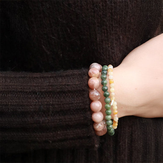 Chunky krystal armbånd | Sunstone