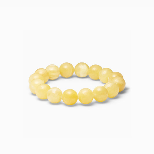 Chunky krystal armbånd | Gul Jade