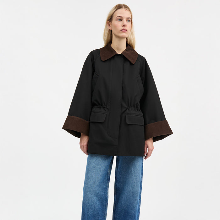 Gaby jakke | Black/Brown