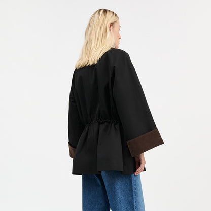 Gaby jakke | Black/Brown