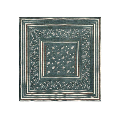 Classic scarf 55x55 | Dark green/brown