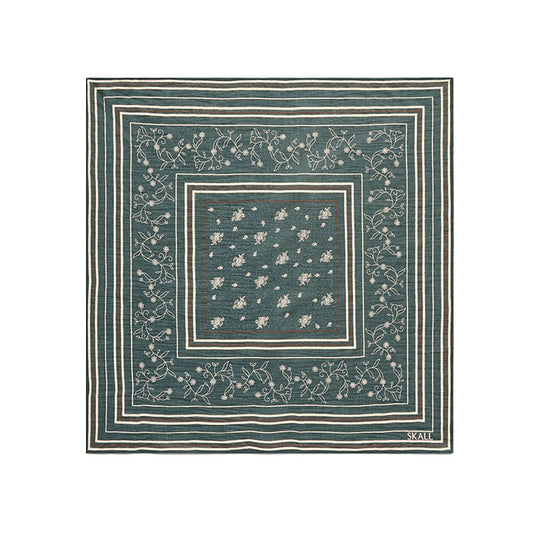Classic scarf 55x55 | Dark green/brown