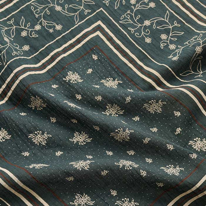 Classic scarf 55x55 | Dark green/brown