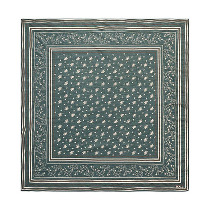 Classic scarf 90x90 | Dark green/brown