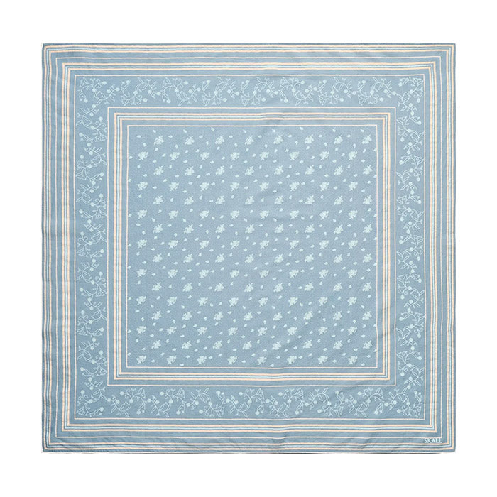 Classic scarf 90x90 | Stormblue/beige