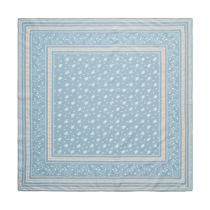 Classic scarf 90x90 | Stormblue/beige